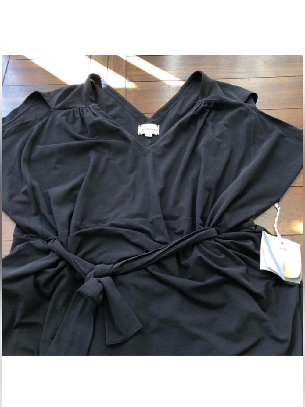 TYLHO Anthropologie Draped Oversized Relaxed Lagenlook waist tie dress size S